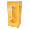 Vestil Vertical Cylinder Storage Cabinet, 5-10 Cylinder Capacity, Yellow, Depth: 30" CYL-V-510